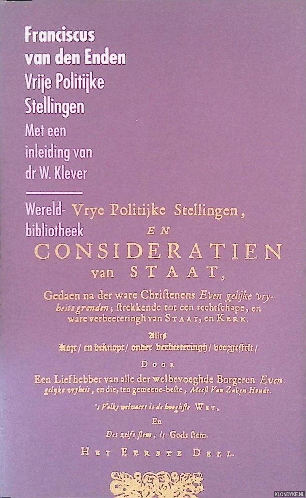 Klever, W.N.A. (inleiding) - Vrije politieke stellingen