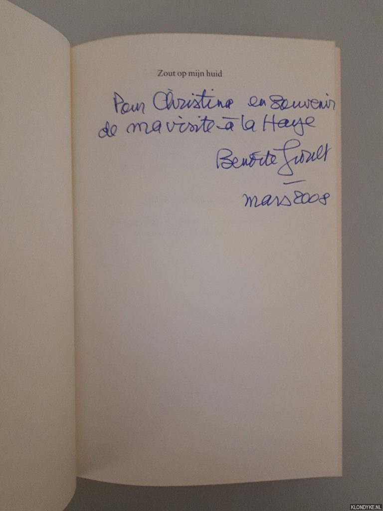 Groult, Benote - Zout op mijn huid *GESIGNEERD*