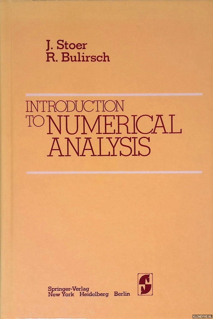 Stoer, J. & R. Burlisch - Introduction to Numerical Analysis - Corrected second printing