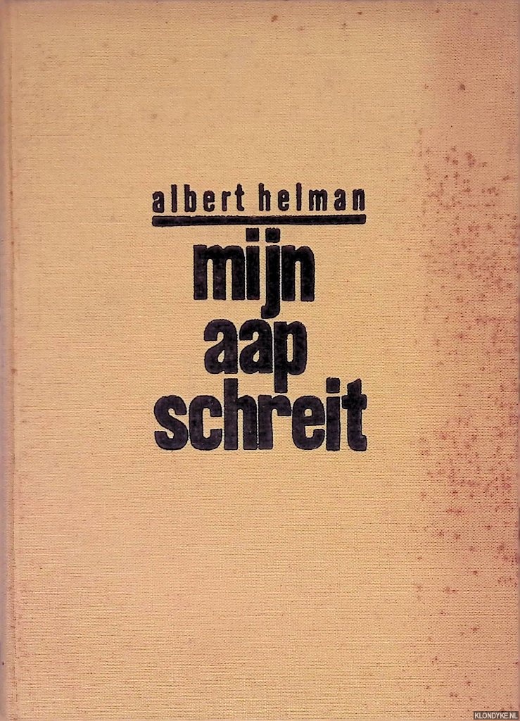 Helman, Albert - Mijn aap schreit