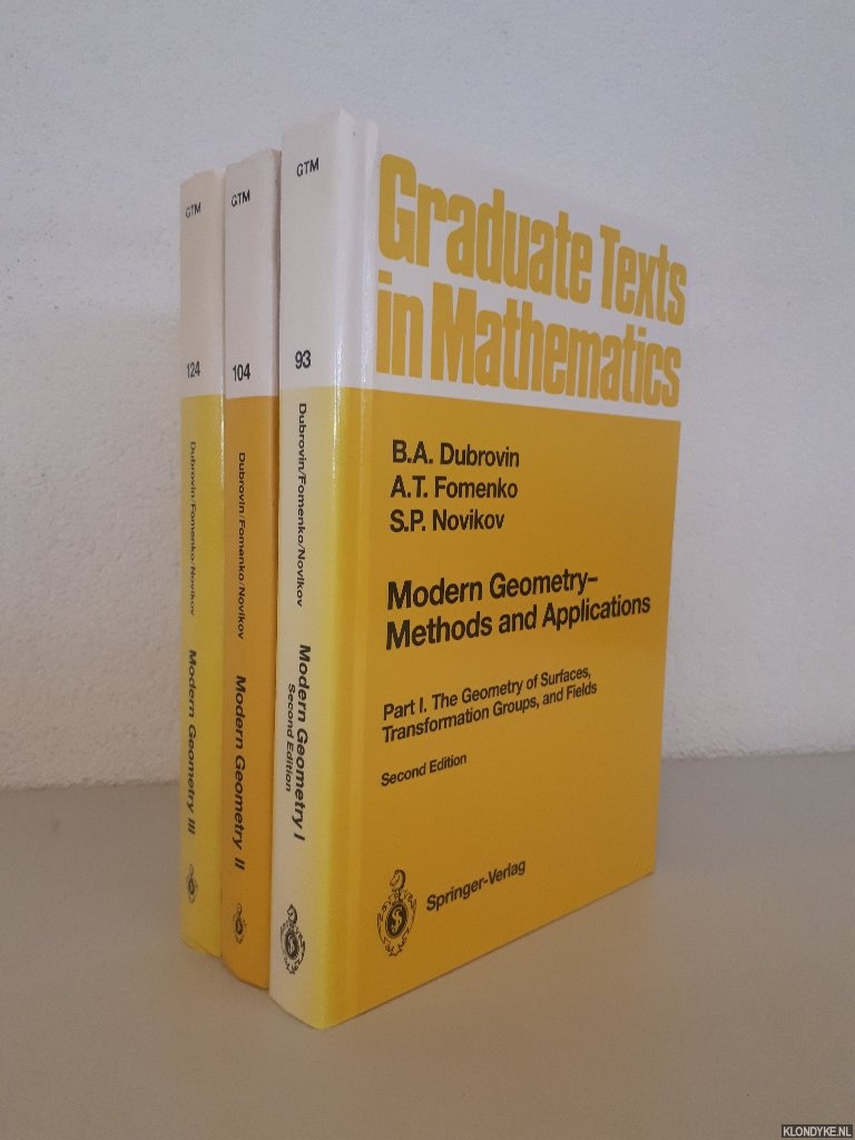Dubrovin, B.A. & A.T. Fomenko & S.P. Novikov - Modern Geometry-Methods and Applications (3 volumes)