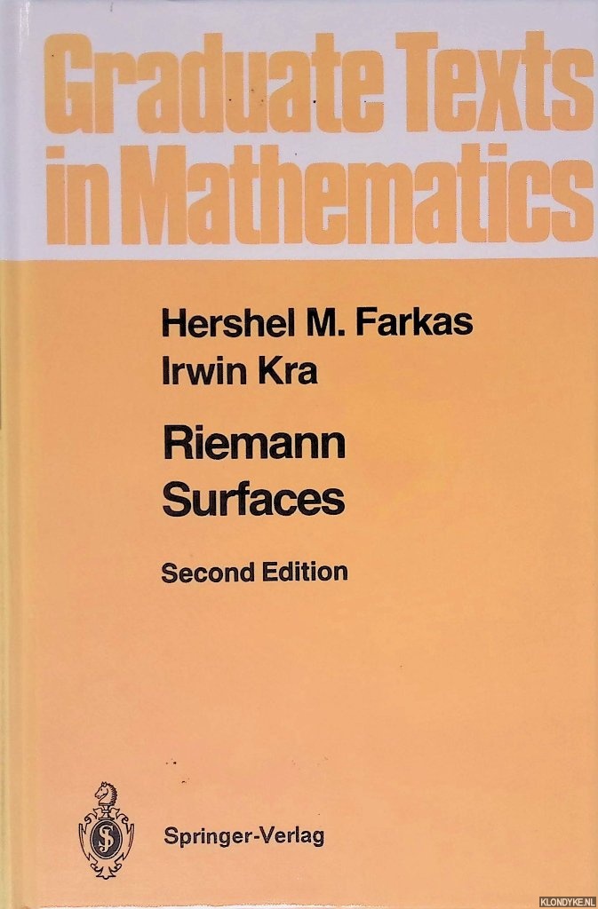 Farkas, Hershel M. & Irwin Kra - Riemann Surfaces - Second edition