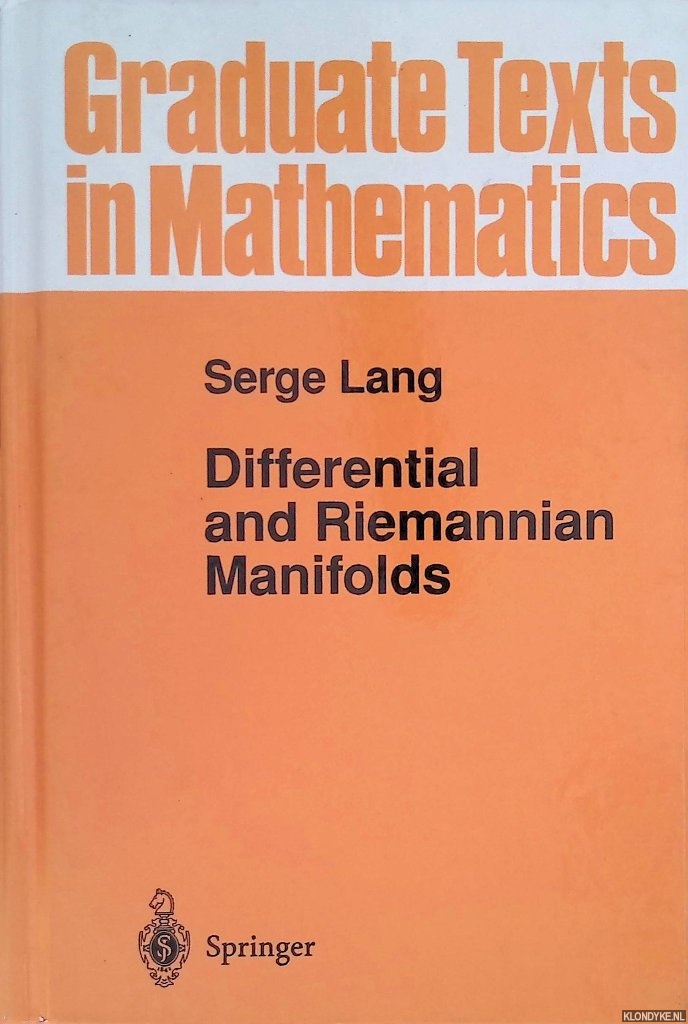Lang, Serge - Differential and Riemannian Manifolds