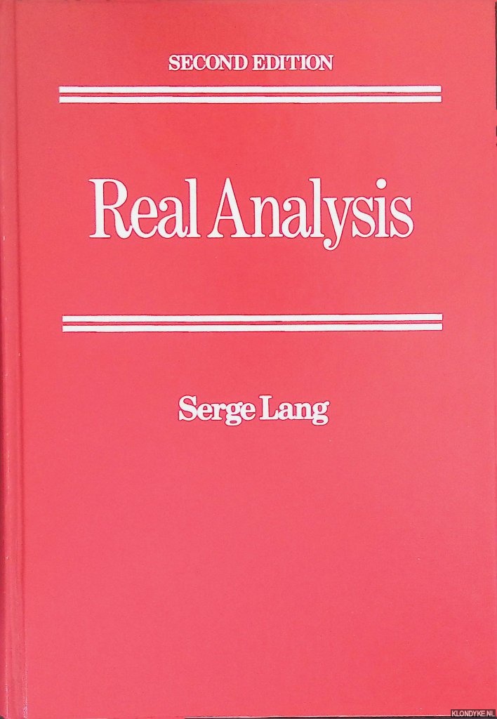 Lang, Serge - Real Analysis - Second edition