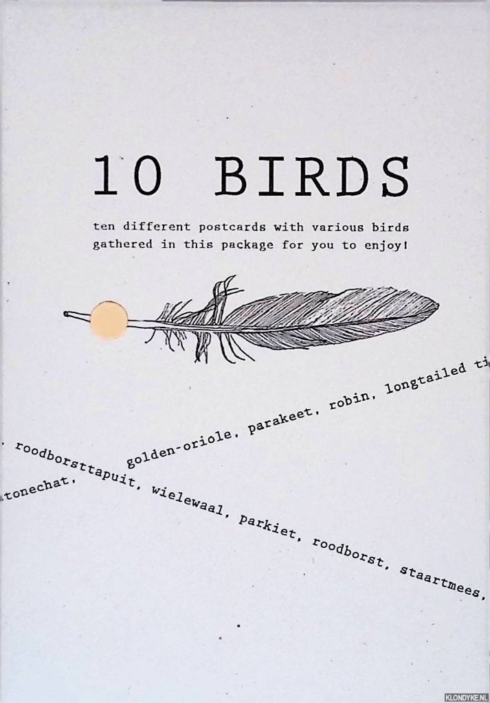 Noort, Maaartje van den - 10 Birds: ten different postcards with various birds gathered in this package for you to enjoy!