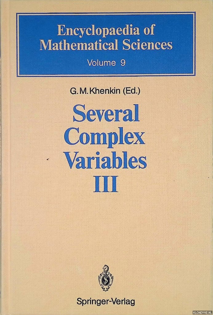 Khenkin, G.M. (editor) - Several Complex Variables III: Geometric Function Theory