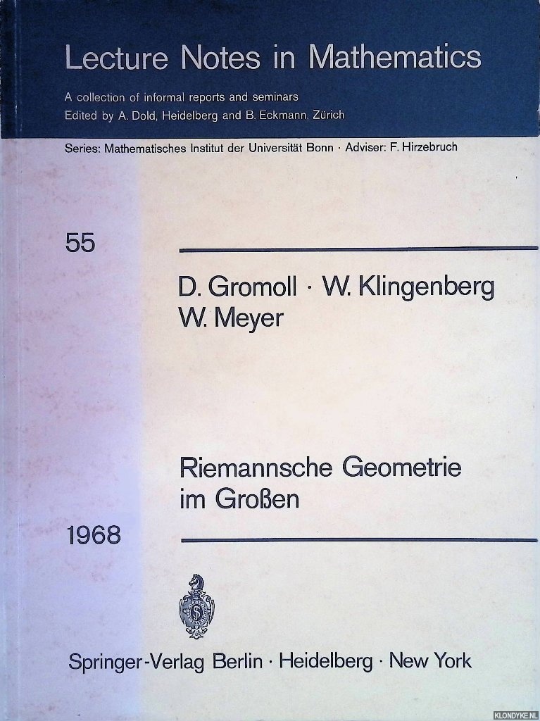 Gromoll, D. - and others - Riemannsche Geometrie im Grossen