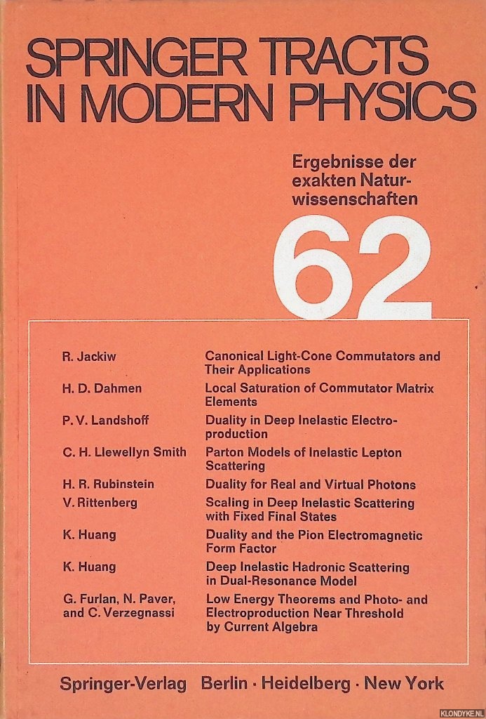 Jackiw, R. - and others - Photon-Hadron Interactions I: International Summer Institute in Theoretical Physics, Desy, July 12-24, 1971