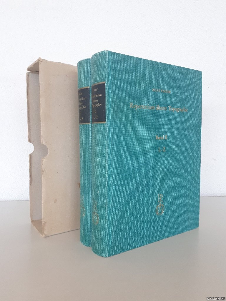Fauser, Alois - Repertorium lterer Topographie: Druckgraphik von 1486 bis 1750 (2 volumes in box)