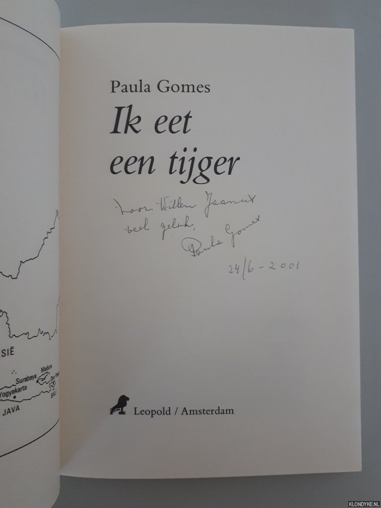 Gomes, Paula - Ik eet een tijger *GESIGNEERD*