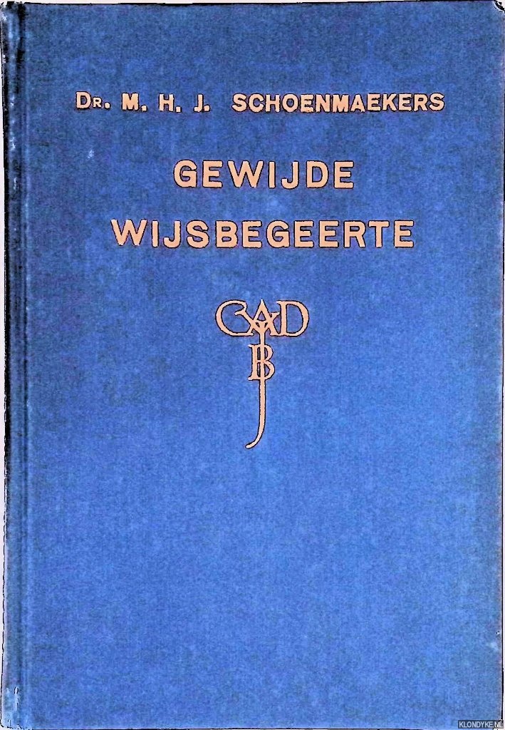 Schoenmaekers, Dr. M.H.J. - Gewijde wijsbegeerte (zes lezingen)