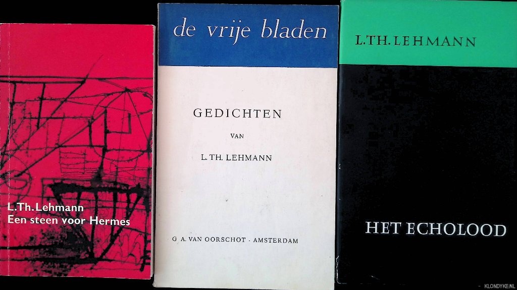 Lehmann, L.Th. - Een steen voor Hermes; Het echolood; Gedichten (Drie bundels)