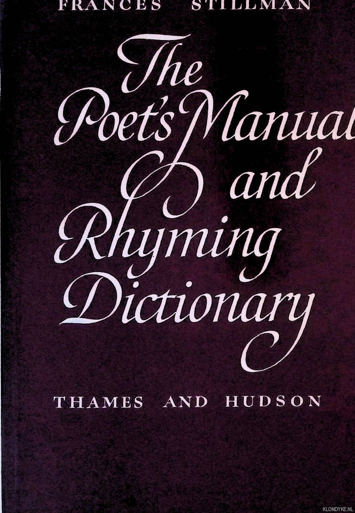 Stillman, Frances - The Poet's Manual and Rhyming Dictionary