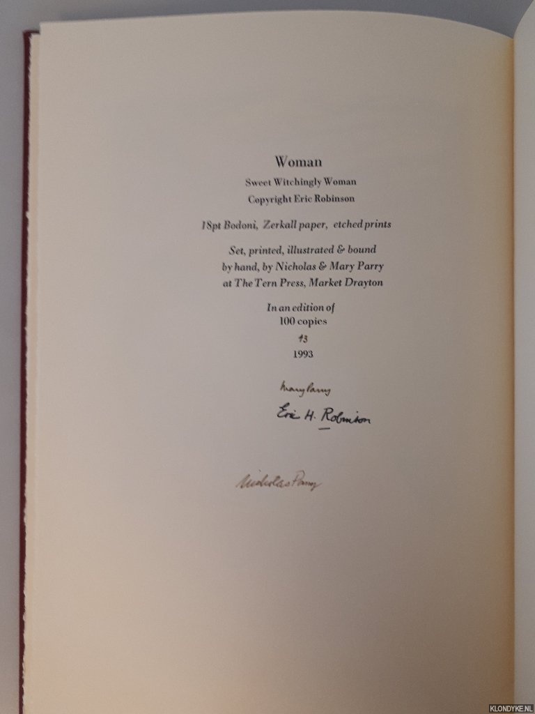 Clare, John - Woman, Sweet Witchingly Woman *SIGNED*
