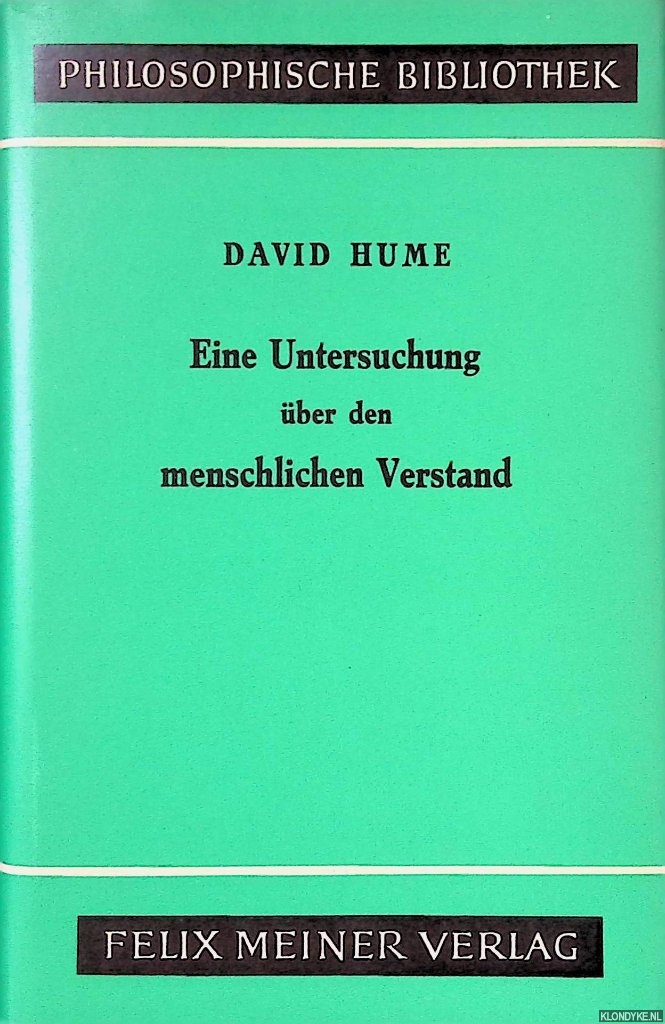 Hume, David - Eine Untersuchung ber den menschlichen Verstand