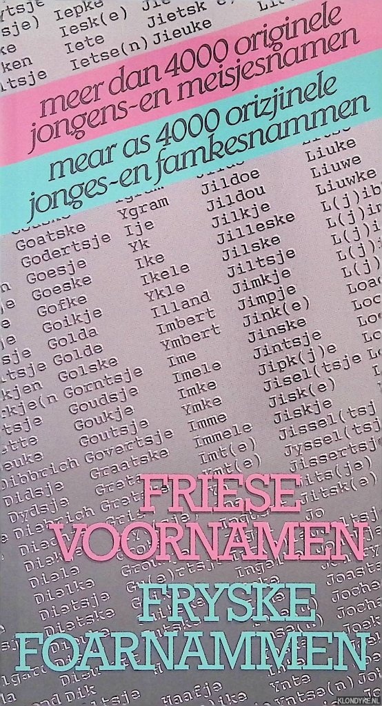 Friese Pers Boekerij - Friese voornamen = Fryske foarnamen