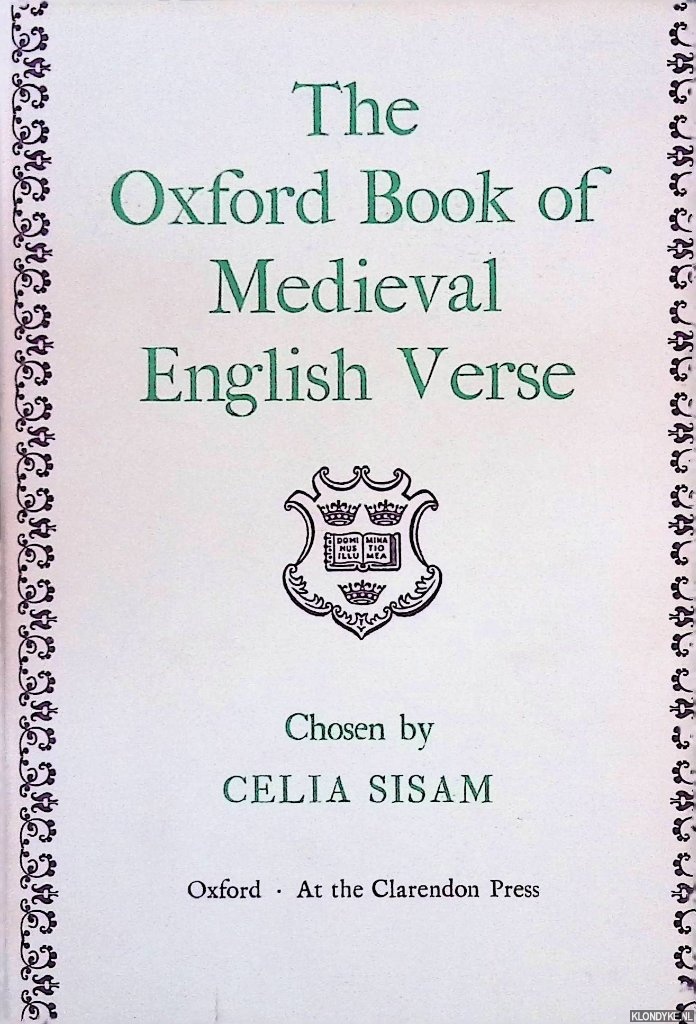 Sisam, Celia & Kenneth Sisam - The Oxford Book of Medieval English Verse