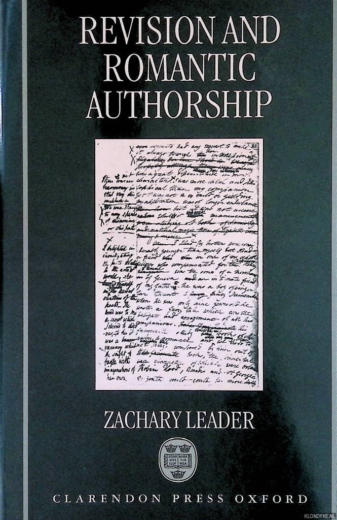 Leader, Zachary - Revision and Romantic Authorship