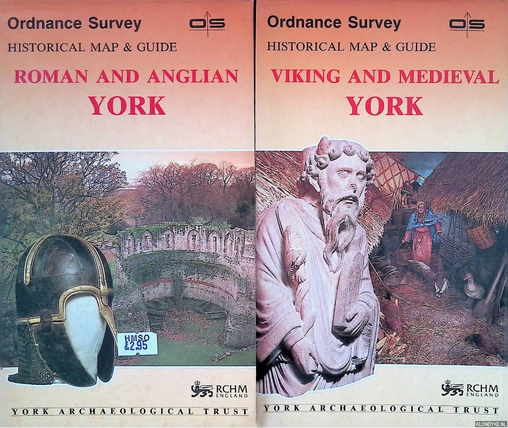 Ordnance Survey - Historical Map & Guide: 1) Roman and Anglian York; 2) Viking and Medieval York (2 maps)