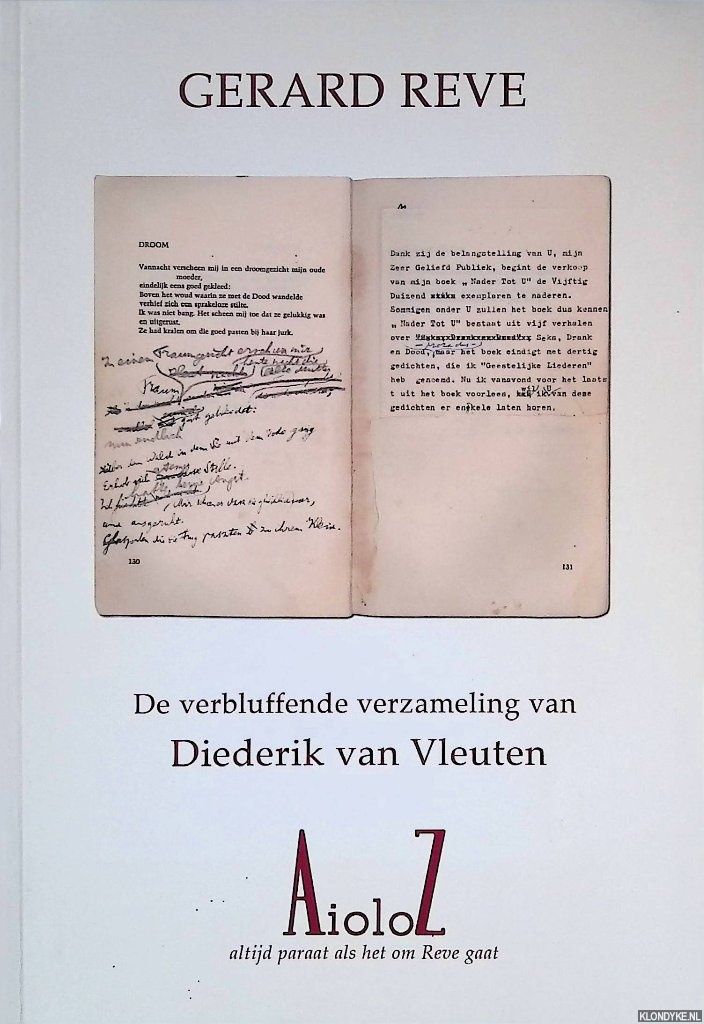 Vleuten, Diederik van (voorwoord) - Catalogus 73: Gerard Reve: de verbluffende verzameling van Diederik van Vleuten
