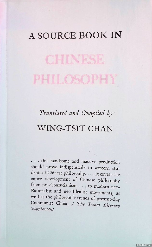 Chang, Wing-tsit - A Source Book In Chinese Philosophy