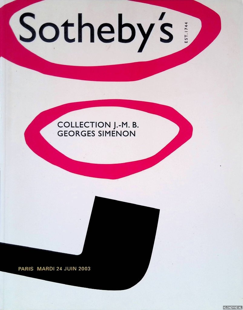 Sotheby's Paris - Collection J.-M. B.: George Simenon