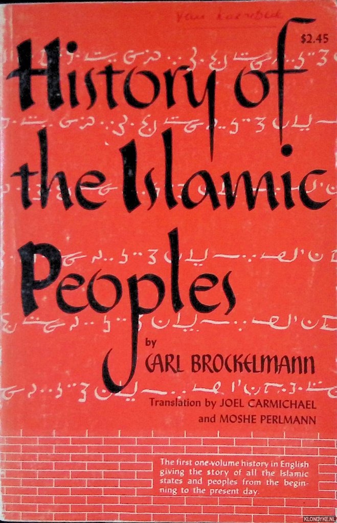 Brockelmann, Carl - History of the Islamic People