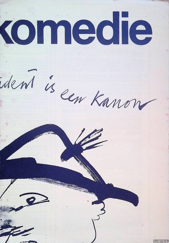 Lucebert - Nieuwe komedie: de minister-president is een kanon: een Lucebert-kollage.