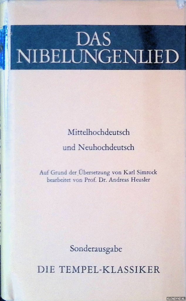 Heusler, Andreas - Das Nibelungenlied