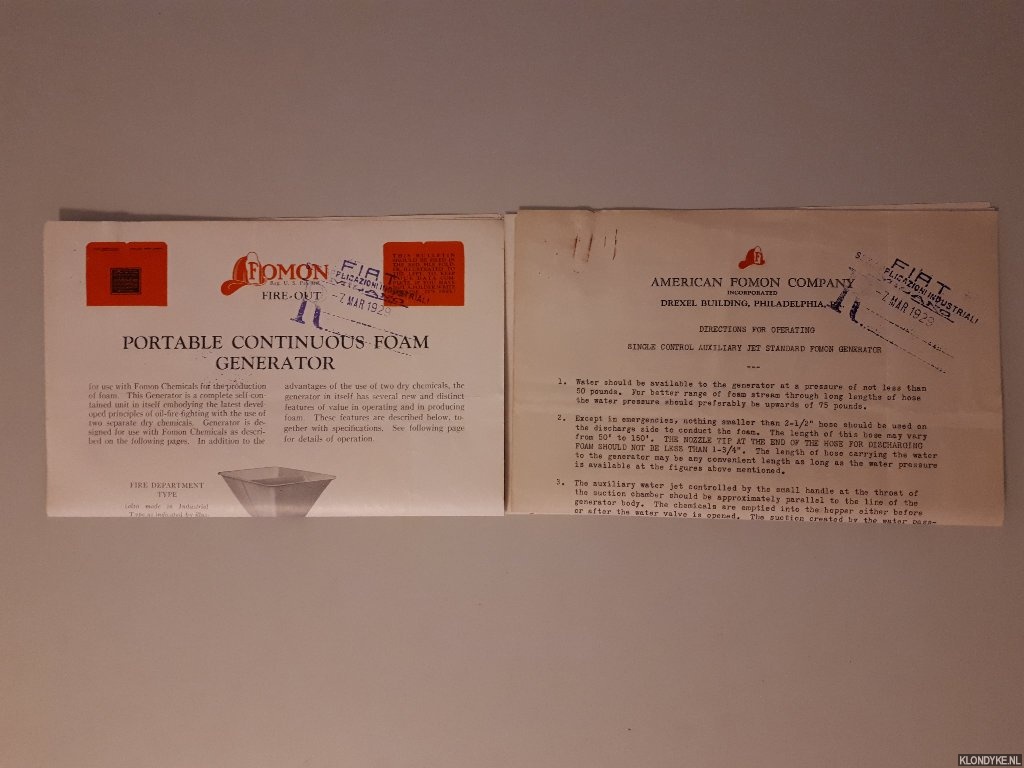 American Fomon Company Incorporated - Fomon Fire-Out: Portable Continuous F|oam Generator
