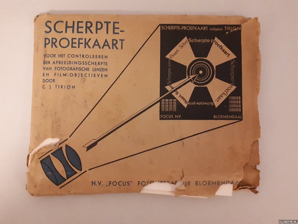 Tirion, C.J. - Scherpte-proefkaart voor het cntroleeren der afbeeldingsscherpte van fotografische lenzen en film-objectieven