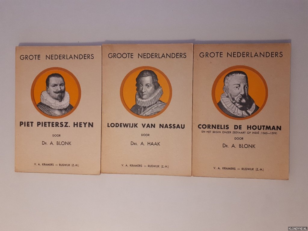 Blonk, A. & A. Haak - Kramers' kleine biografin: Lodewijk van Nassau: Cornelis de Houtman: Piet Pietersz. Heyn (3 delen)