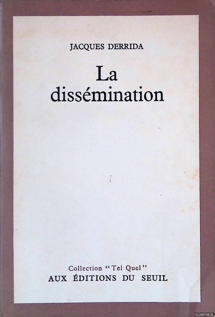Derrida, Jacques - La dissmination