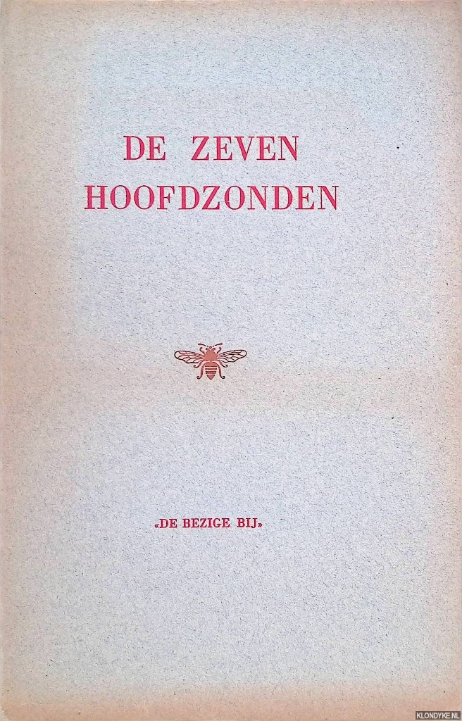 Mantinga, Hector (= Maurits Kok) - De zeven hoofdzonden: met houtsneden van G.J. Machin