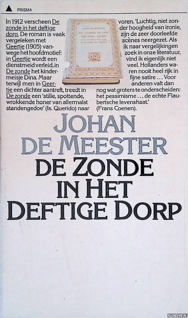 Meester, Johan de - De Zonde in Het Deftige Dorp