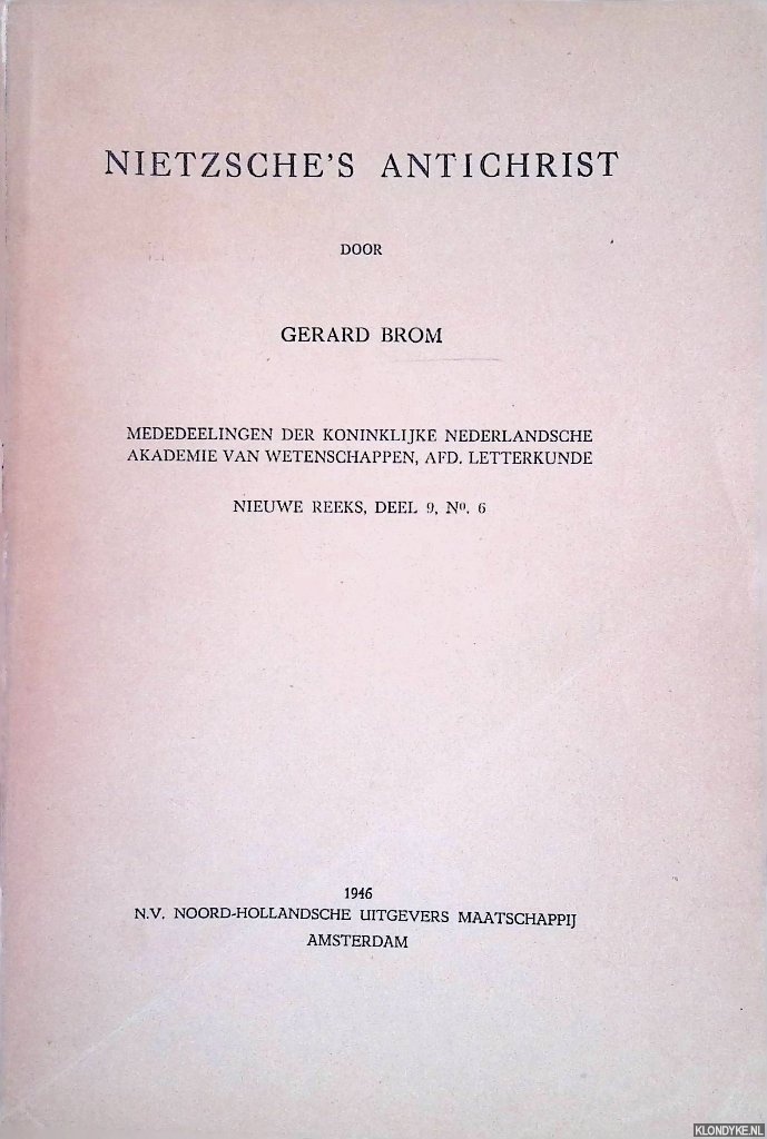 Brom, Gerard - Nietzsche's antichrist