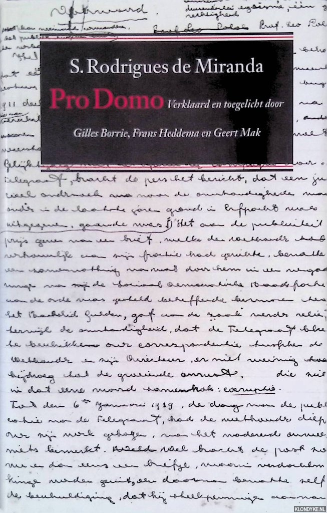 Rodrigues de Miranda, Salomon - Pro Domo