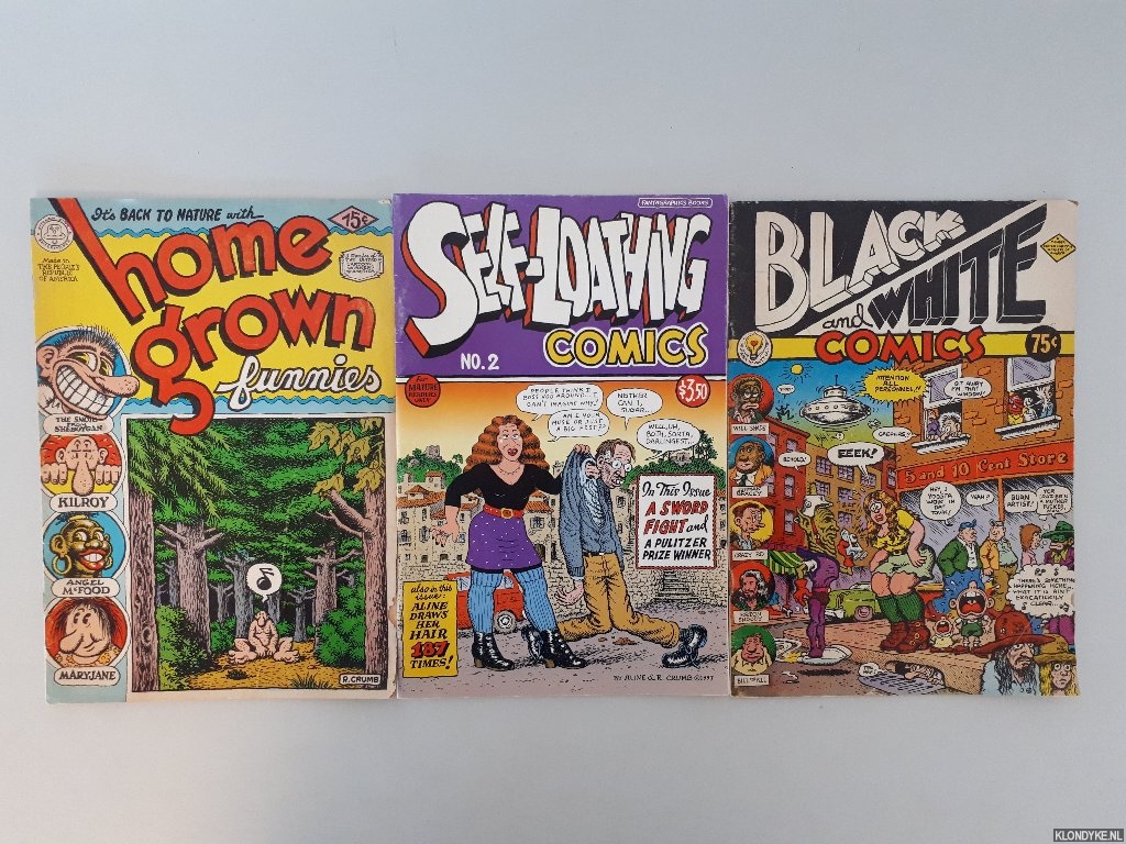 Crumb, R. - 1) Home Grown Funnies; 2) Black and White Comics; 3) Self-Loathing Comics No. 2 (3 volumes)