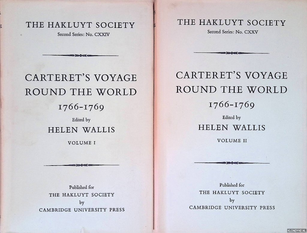 Wallis, Helen (editor) - Carteret's Voyage Round the World 1766-1769 (2 volumes)