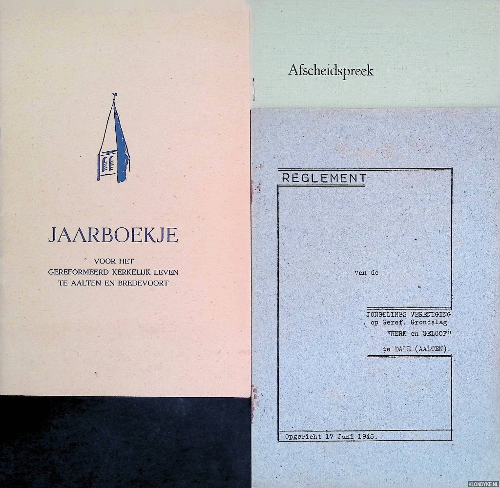 Blijdorp, L. - en anderen - Jaarboekje voor het gereformeerd kerkelijk leven te Aalten en Bredevoort