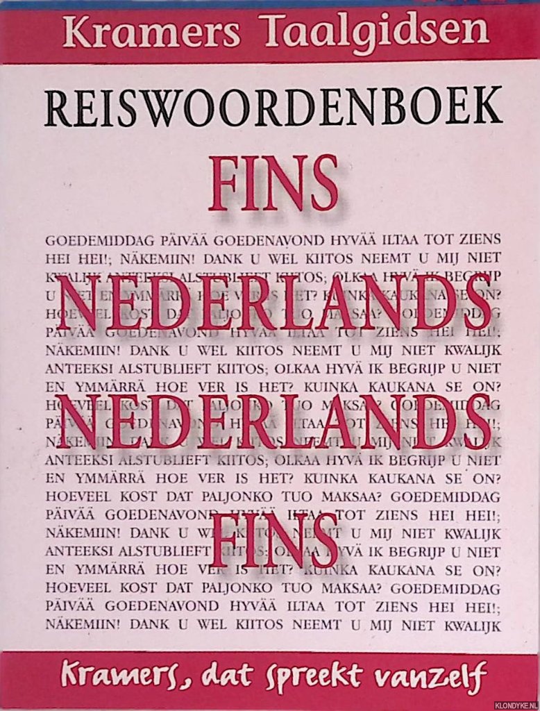 Saher, Marieke - Reiswoordenboek Fins-Nederlands; Nederlands-Fins