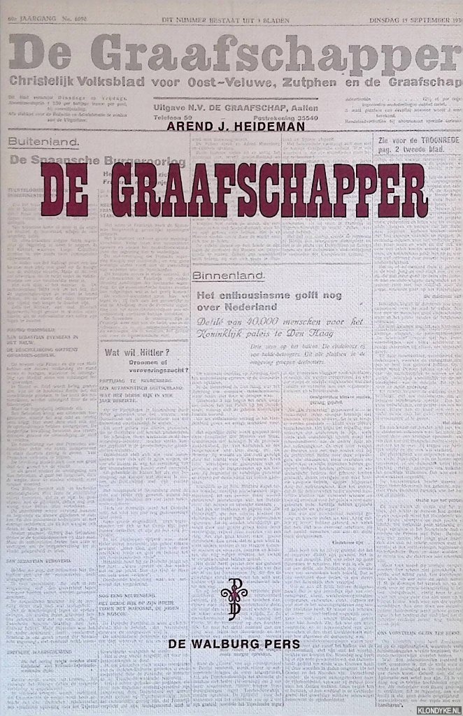 Heideman, Arend J. - De Graafschapper: Van ideaal tot kruidenierswaar