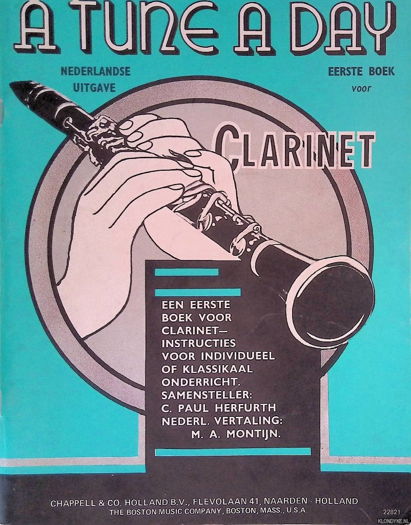 Herfurth, C. Paul - Een eerste boek voor clarinet instructie