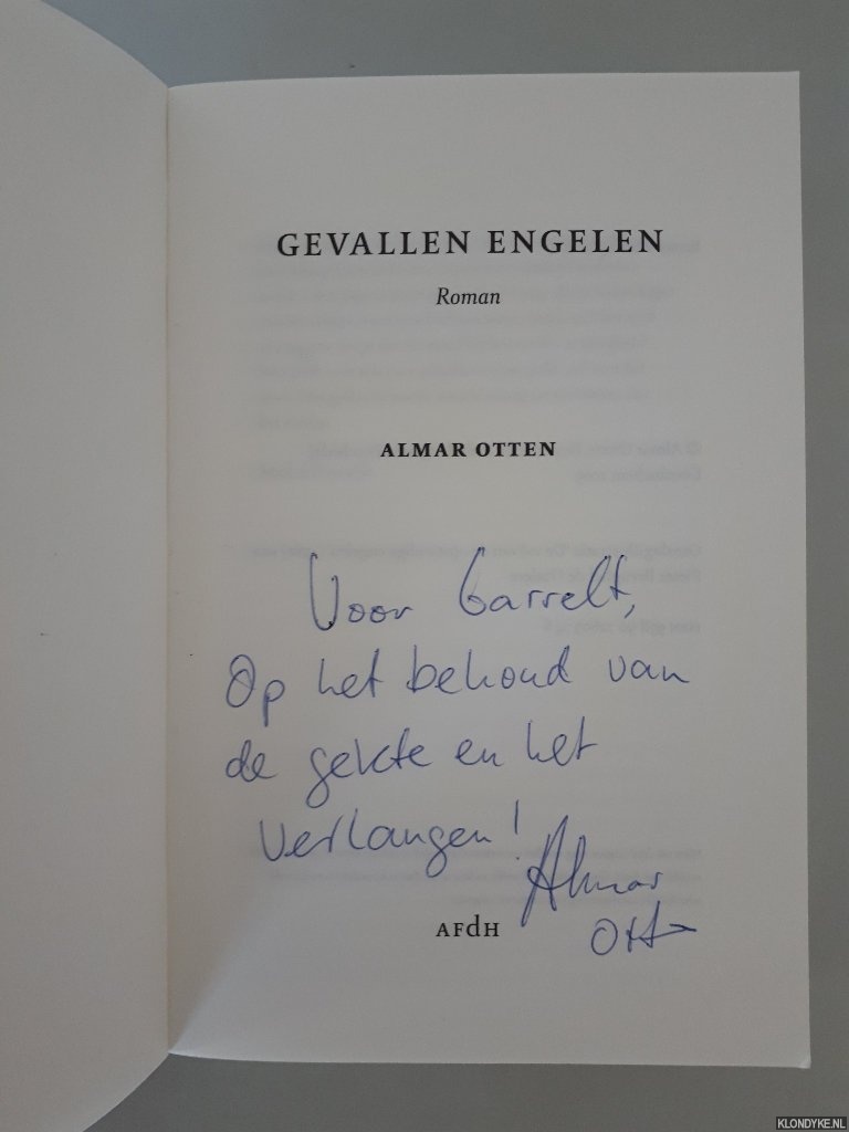 Otten, Almar - Gevallen engelen *GESIGNEERD*