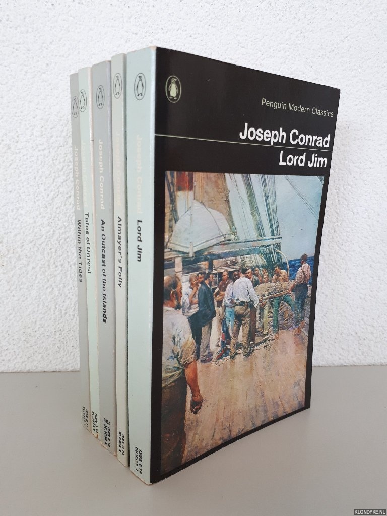 Conrad, Joseph - 1) Lord Jim; 2) Almayer's Folly; 3) An Outcast of the Islands; 4) Tales of Unrest; 5) Within the Tides (5 volumes)
