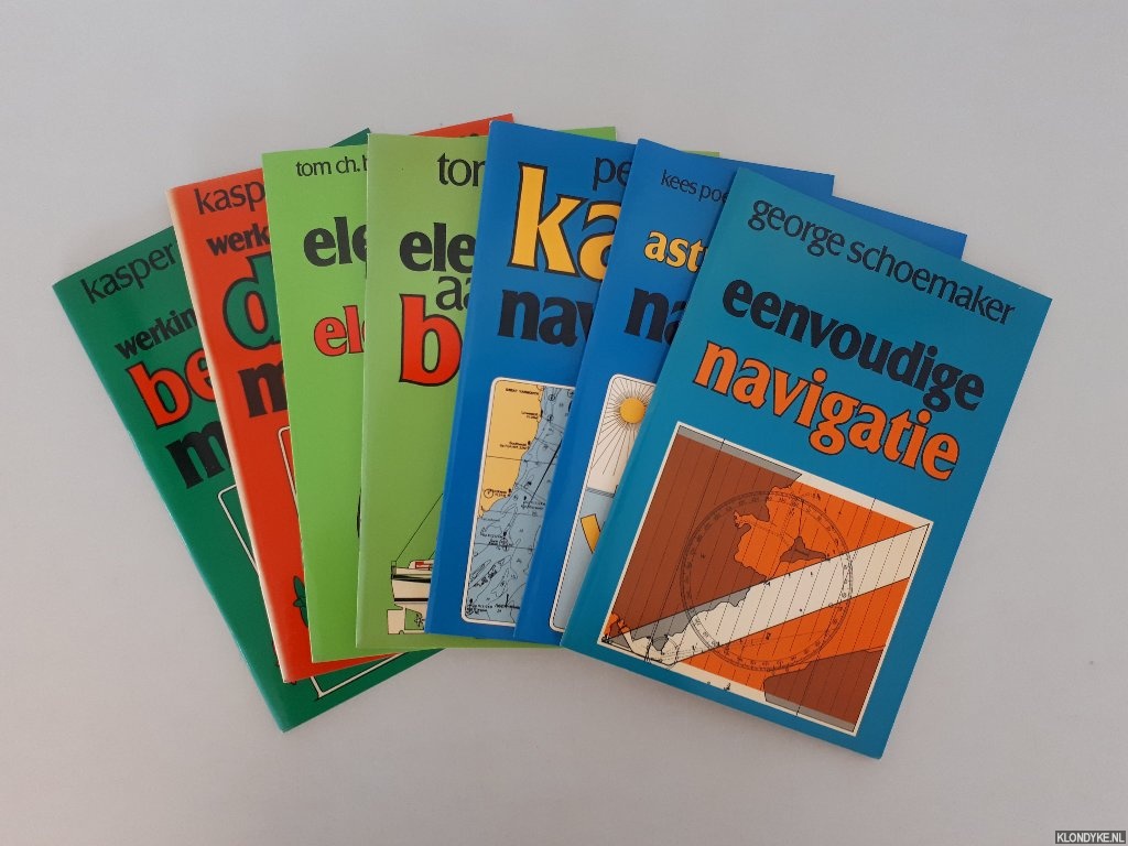 Schoemaker, george & Kees Poelma & Peter Los & Tom Ch. Buch & Kasper van Zuilekom - 1) Wwnvoudige navigatie; 2) Qastronomische navigatie; 3) Kaart navigatie; 4) Elektriciteit ana boord; 5) Elektriciteit en elektronica; 6) Werking en onderhoud dieselmotoren; 7) Werking en onderhoud benzinemotoren (7 delen)
