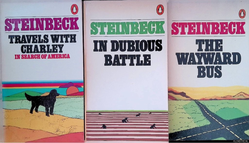 Steinbeck, John - In Dubious Battle; The Wayward Bus; Travels with Charley: in Search of America (3 volumes)