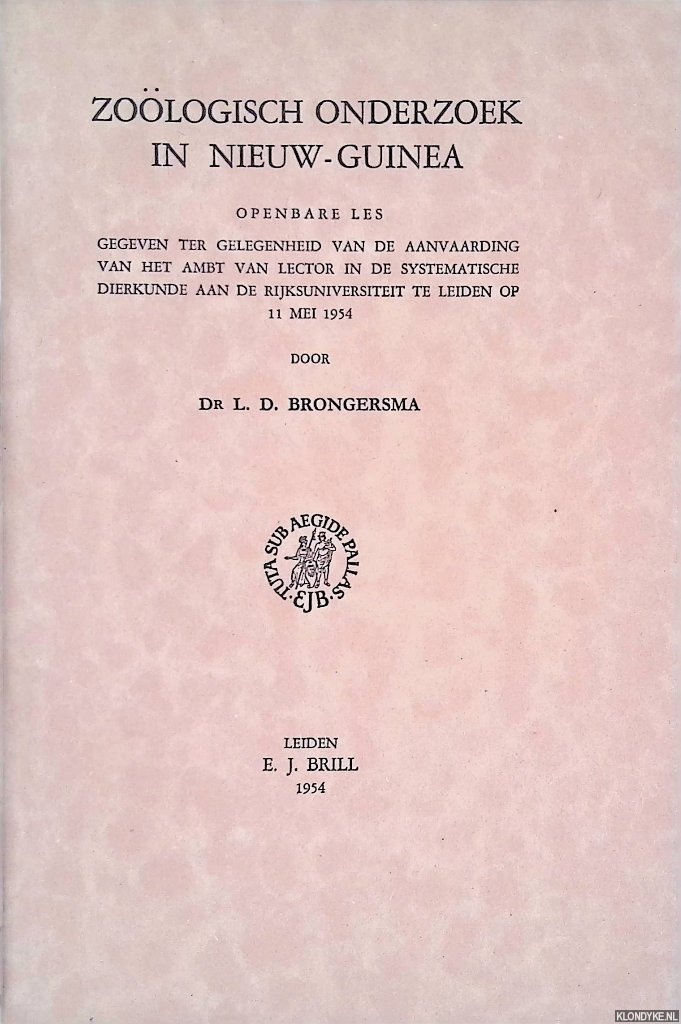 Brongersma, Dr. L.D. - Zologisch onderzoek in Nieuw-Guinea: openbare les