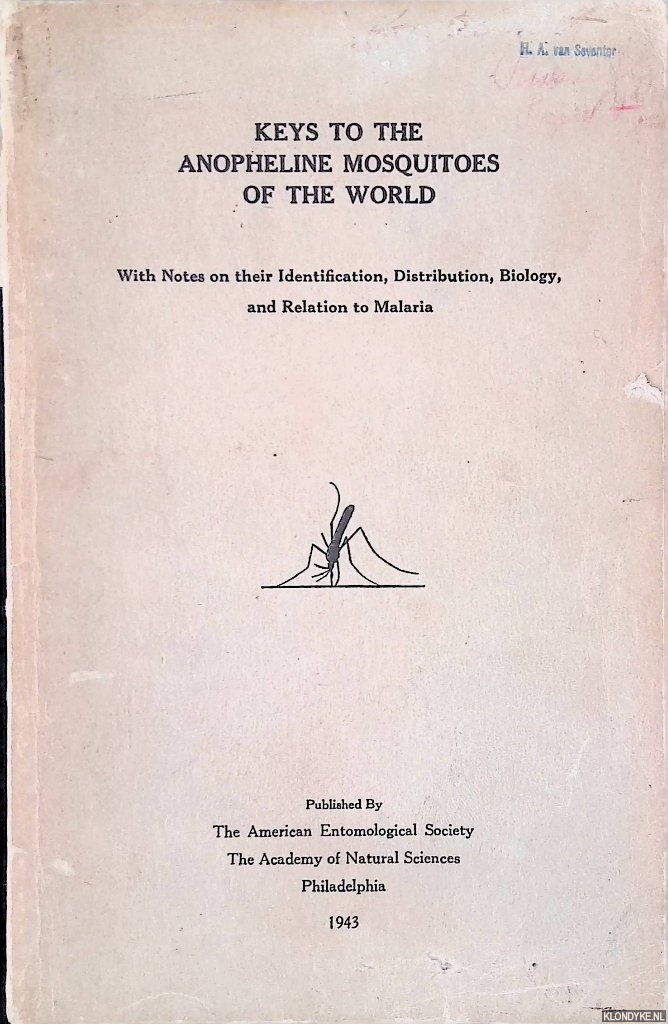 Russell, Paul F. & Lloyd E. Rozeboom & Alan Stone - Keys to the Anopheline Mosquitos of the World: with Notes on their Identification, Distribution, Biology, and Relation to Malaria