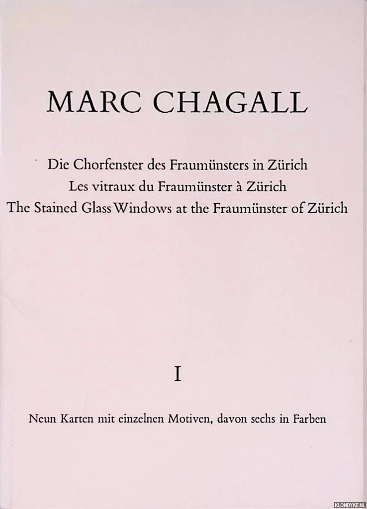 Chagall, Marc - Die Chorfester des Fraumnsters in Zrich I: Neun Karten mit einzelnen Motiven, davon sechs in Farben
